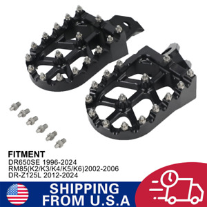 DR650SE Foot Pegs Motorcycle Foot Pegs CNC Pedals for DR650SE 1996-2024 Black