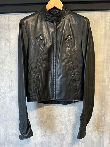 Maison Margiela 10 giacca cavalieri pelle di agnello otto forme uomo 44 nero