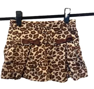 Gymboree Girl’s Teachers Pet Girls Skirt Leopard Undershorts Skort Skirt size 3 - Picture 1 of 8