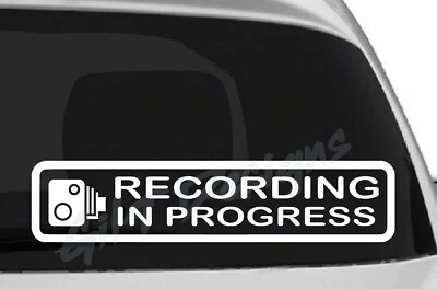 Grabación en curso #4 calcomanía de vinilo pegatina, camión, video, tablero, vigilancia Foto 1 de 3