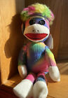 Ty Beanie Baby "Rainbow Sock Monkey" 2011 .10". GREAT GIFT.