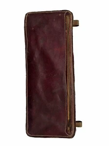 1970s PU Truck Leather Holder Sun Visor Zip Case Document Card Storage Pouch - Picture 1 of 7