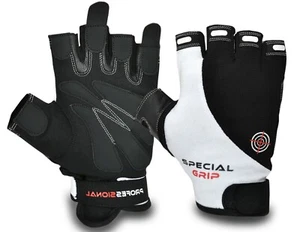 Half Finger Cycling Gloves Driving Bus Wheelchair Fingerless ANTI SLIP GRIP! - Picture 1 of 15