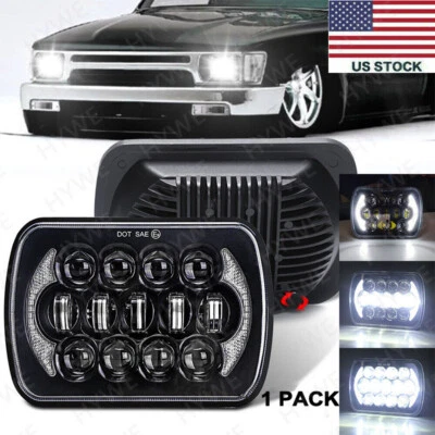 For Toyota Pickup Truck Brightest 5X7"7x6inch Rectangle LED Headlight Hi/Lo DRL - Image 1 of 4