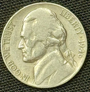 1946 No Mint Mark “Circulated with Character” Jefferson Nickel - Picture 1 of 4