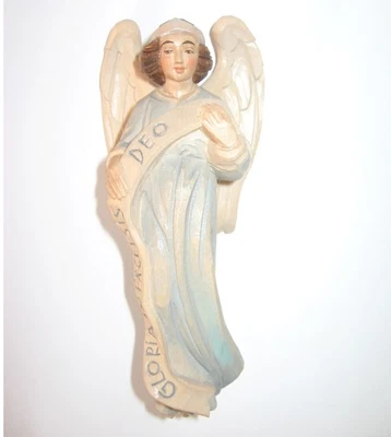 Kofel Krippenfigur Gloriaengel, Oberammergau, handgeschnitzt, lasiert, 15cm - Bild 1 von 2