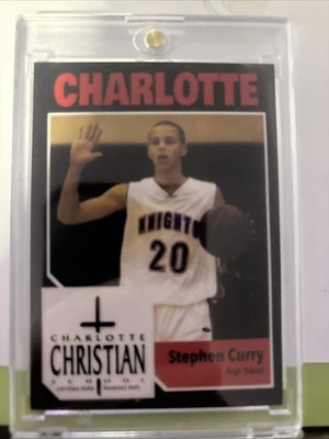 Баскетбольная карточка Charlotte Christian School Stephen Curry, ограниченный выпуск 2005 г. - Изображение 1 из 4