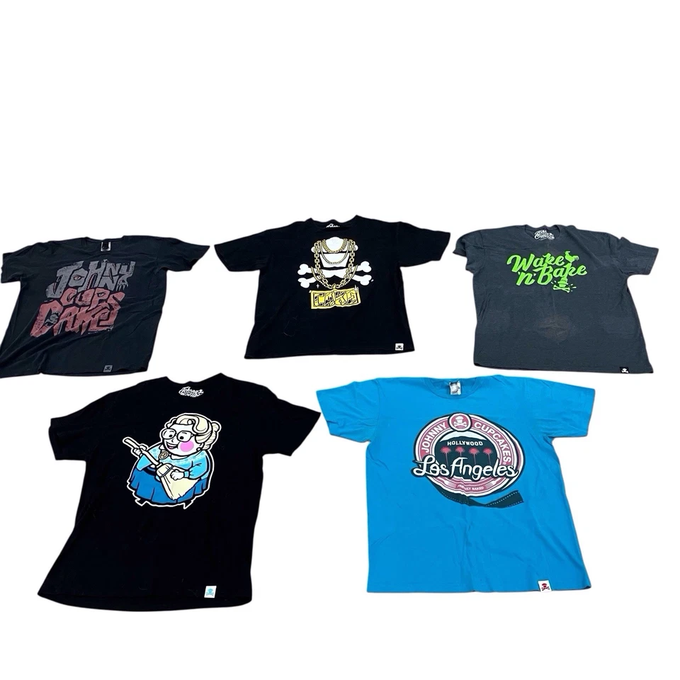 Johnny Cupcakes TShirt Mens Large Lot Of 5 Foto 1 de 4