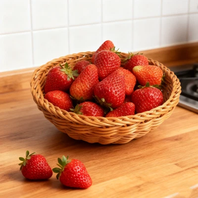 Cesta de pan trenzada tejida bandeja para servir multiusos bandeja de pan redonda de ratán Foto 1 de 4