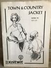 Knitwit Sewing Pattern # 703   Town & Country Jacket  Sizes: 6 To 22