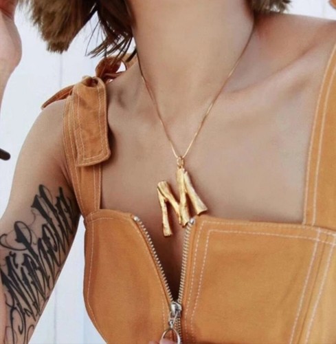 Collane Iniziali Bambù Placcato Oro Altre Storie Blogger Celine