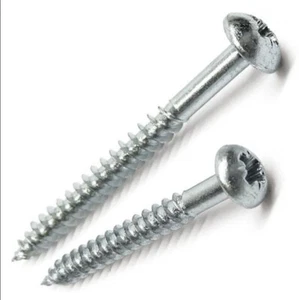 8g/10g (4 mm/5 mm) - ZINK POZI PFANNE RUNDER KOPF HOLZSCHRAUBEN - SCHARFE PUNKT - Bild 1 von 3
