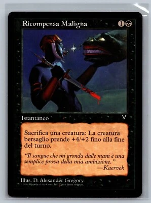 Magic The Gathering ITALIAN Visions Wicked Reward MTG TCG CCG - Image 1 of 2