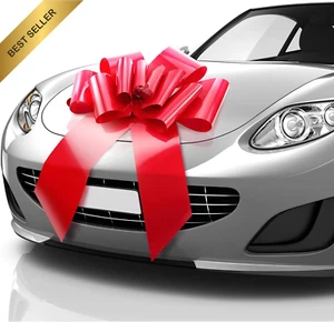 Big Car Bow 30 Inch, Giant Huge Birthday Red Gift Bow for Car, with 2 Suction Cu - Picture 1 of 12