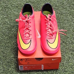 Nike Mercurial Victory V Indoor Men's Soccer Shoes Hyper Punch-Gold-Black - Picture 1 of 7