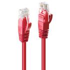 LINDY 2m Cat.6 U/UTP Network Cable, Red 2m Red