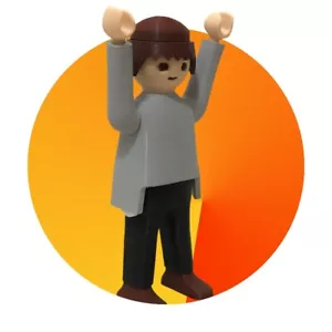 MUÑECO FIGURA IMPRESIÓN 3D ALTURA 15,50cm NO ES UN ARTÍCULO PLAYMOBIL - Imagen 1 de 8