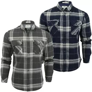 Crosshatch Mens Long Sleeve Check Shirt Button Down Collar Casual (Size: Small) - Picture 1 of 12