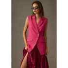 Nwt Anthropologie Maeve Sz S Tailored City Vest In Pink Combo