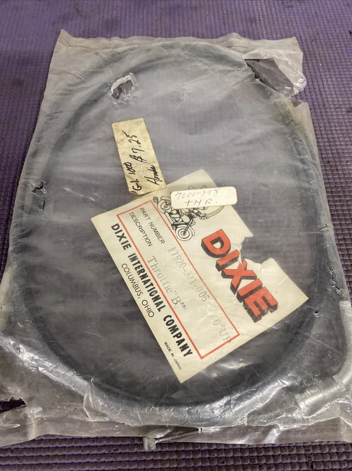 Cable de acelerador Honda Goldwing Gl1000 1975 nuevo de lote original B 17920-371-006 hecho en Japón Foto 1 de 3