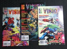 1996 MARVEL VISION Magazine #10 11 12 FN+/FVF LOT of 3 Cap Wolverine Spidey