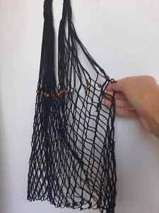 Crochet bag Tote bag Beaded bag Eco friendly mesh bag reusable tote Shopping bag - Picture 1 of 19