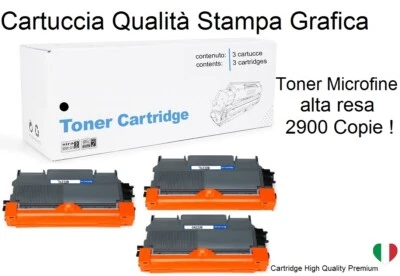 Toner TN2220 Compatibili con Brother MFC-7360N MFC-7360 MFC-7460DN 3Pz- - Immagine 1 di 4