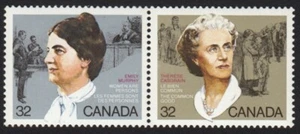 HISTORY = FEMINISTS = Canada 1985 #1048a MNH SE-TENANT PAIR - Picture 1 of 2