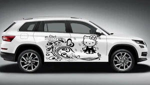 HELLO KITTY VINYL DECAL CAR TRUCK TRIBAL SIDES CUSTOM PERSONALIZE - Picture 1 of 8