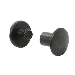 Black Plated Smooth Steel Chicago Screws 1/4" 10 Pack 1290-24 - Picture 1 of 2