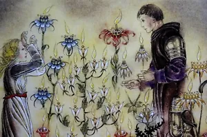Sulamith Wulfing 2013 LOVERS In MAGIC GARDEN Calendar Art Professionally Matted - Picture 1 of 11