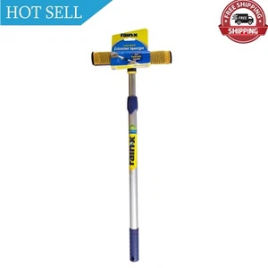Rain-x 8" Windshield Squeegee Tool with 39" Extension, Blue/Yellow Color - Picture 1 of 8