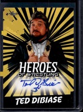 2023 Leaf Heroes of Wrestling Base Auto Gold Ted DiBiase #BA-TD1 Auto