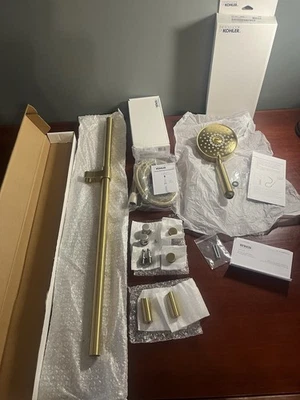 Kohler Purist K-22178-2MB Multi Function Hand Shower Slide Bar Hose Modern Brass - Image 1 of 4