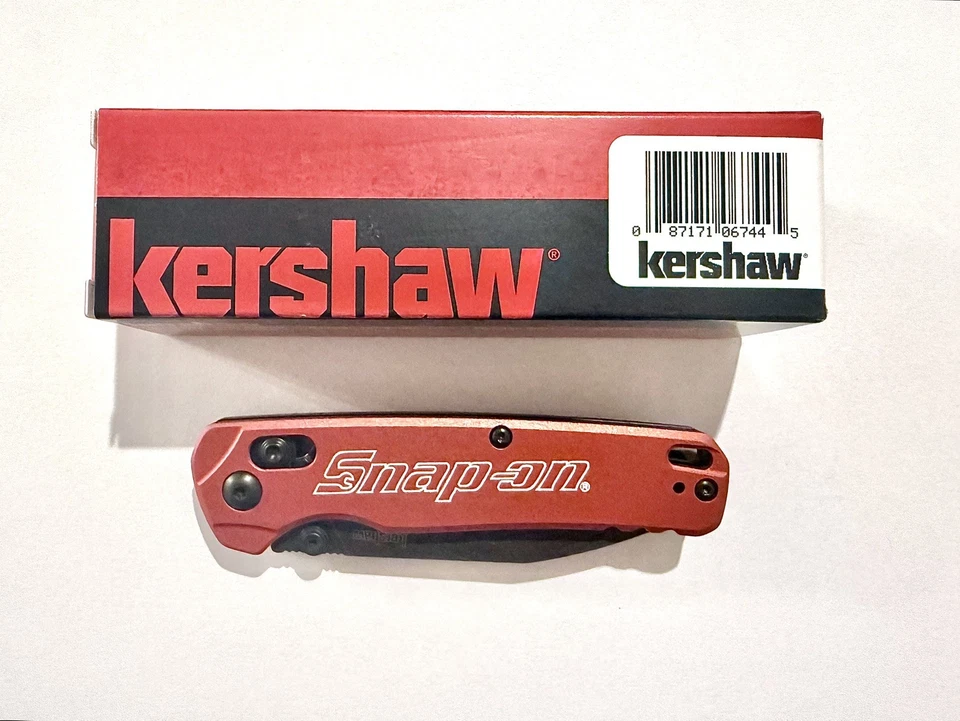 *NUEVO* Navaja de Bolsillo Plegable Snap-on KERSHAW 6105 BEL AIR EDC Hoja de Bloqueo ROJA Foto 1 de 4