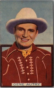 Tarjeta postal plegable de vaquero cantante occidental estrella de cine Die-Cut Gene Autry de la década de 1930 - Imagen 1 de 2