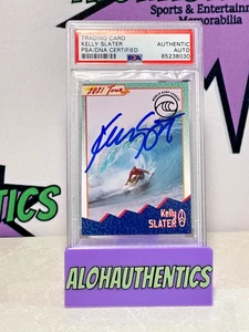 KELLY SLATER SIGNED 2021 WSL PANINI BRAZIL CARD PSA AUTO #42 astroboyz futera - Picture 1 of 2