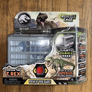 Jurassic World Captivz Epic Battles T-Rex Rumble Cage nuovo con scatola con luci e suoni - Foto 1 di 3
