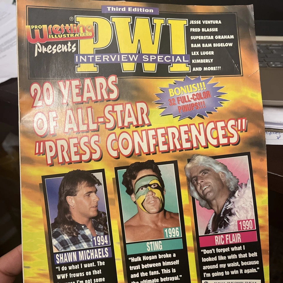 PWI PRO РЕСТЛИНГ ИЛЛЮСТРИРОВАННЫЙ журнал ЛЕТО 1999 Michaels Sting Flair WWF WCW - Изображение 1 из 4