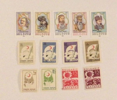 Moldavia, Scott #105-110 MNH OG, Turquía y Bulgaria MH Foto 1 de 2
