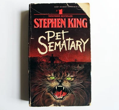 PET SEMATARY Paperback Book by STEPHEN KING Signet 1984 First Printing HORROR Foto 1 de 4