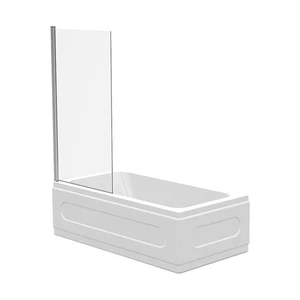 Clear Tempered Glass Shower Bath Screen Wet Room Over Bath Tub Panel 800x1400mm - Picture 1 of 7