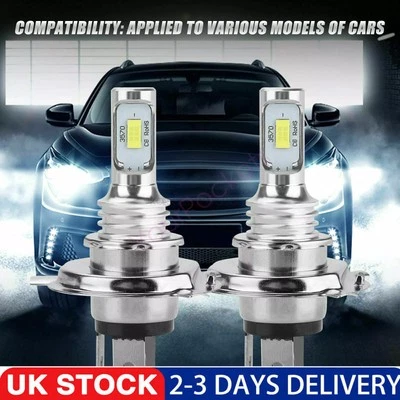 2x H4 Led Xenon Lamp White 6000K Car High Low Beam Fog light Superbright Bulb - Image 1 of 4