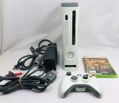 Consola Microsoft Xbox 360 Blanca 1 Mando + Cables y Juego 20GB HD Probado Foto 1 de 4