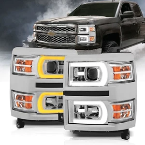 Anzo 111413 Switchback Projector Headlights For 14-15 Chevy Silverado 1500 - Picture 1 of 6