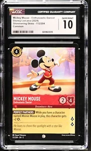 CGC 10 gemas como nuevas Disney Lorcana cielos brillantes Mickey Mouse bailarín de láminas - Imagen 1 de 2