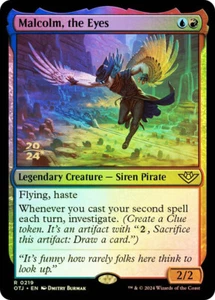 MTG FOIL Malcolm, The Eyes Prerelease Outlaws of Thunder Junction - Promoción: Fecha - Imagen 1 de 1