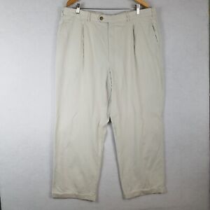 Ermenegildo Zegna Dress Pants Men Size 42 (41x29) Ivory Pleated Straight Leg