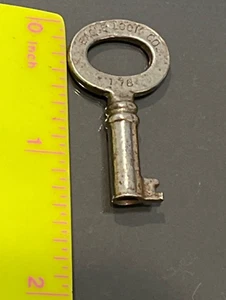 Vintage Small Eagle Lock Company #178 Open Barrel Skeleton Key 030424@ - Bild 1 von 3