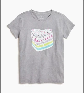 Crewcuts Factory t shirt girl size L 10/11 Piece of cake New - Picture 1 of 7